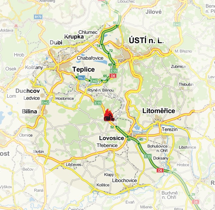 mapa regionu